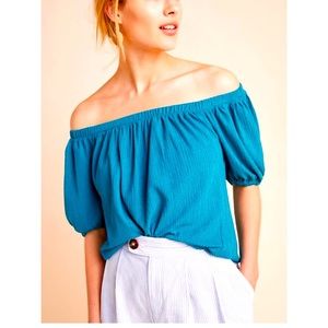 Anthropologie Elodie Off the Shoulder Top Size XS